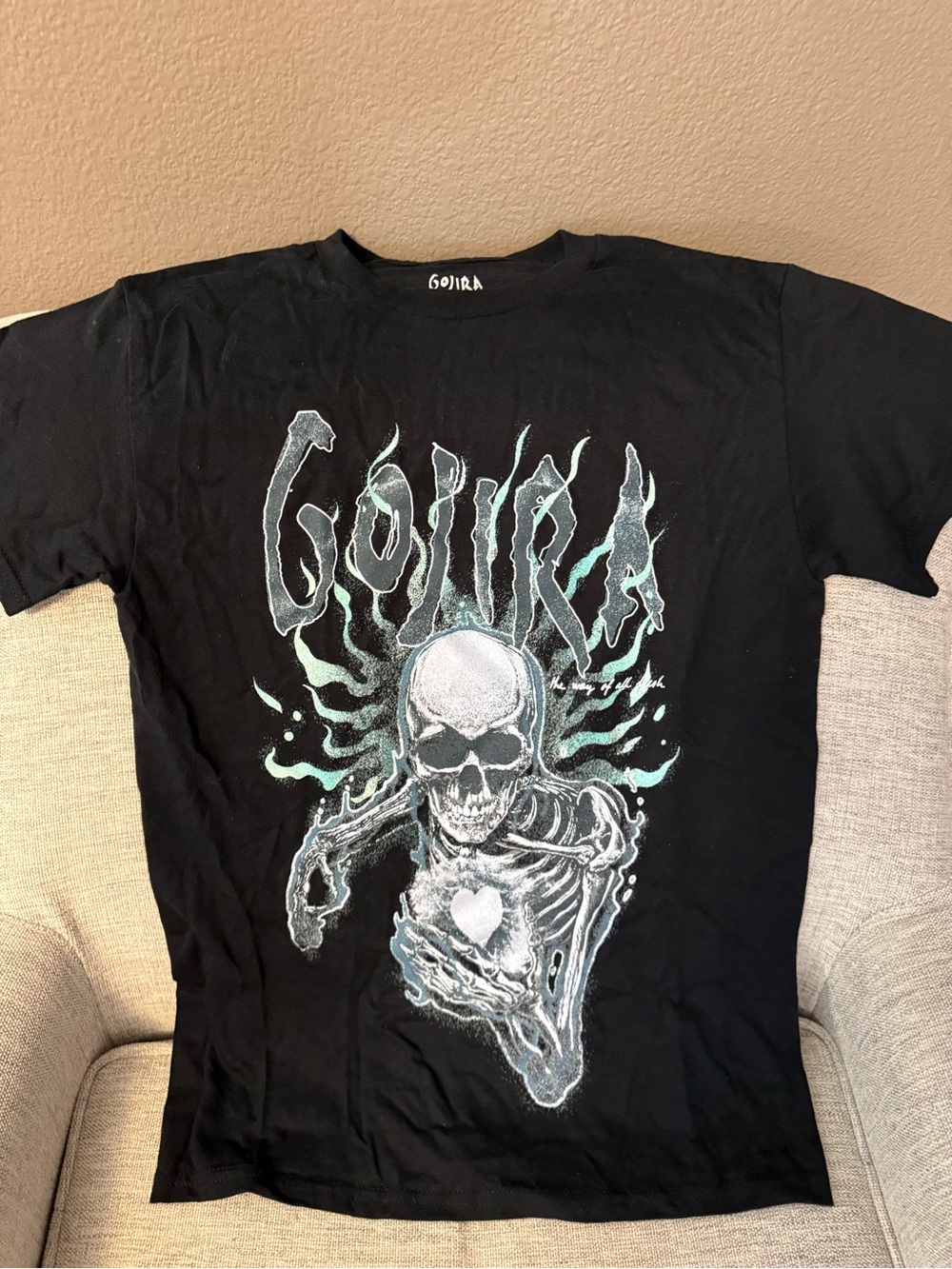 Black Graphic Skull Tee - Black